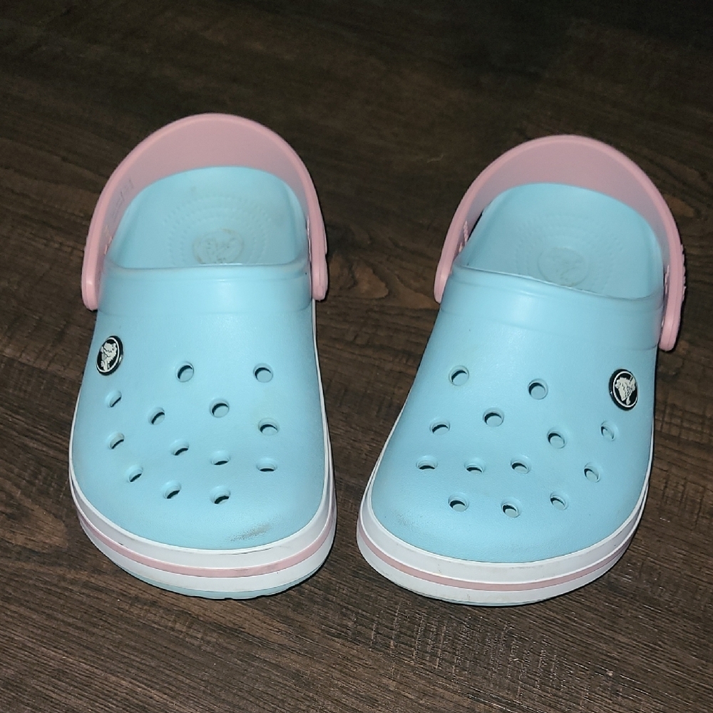 Blue and Pink Kids CROCS
